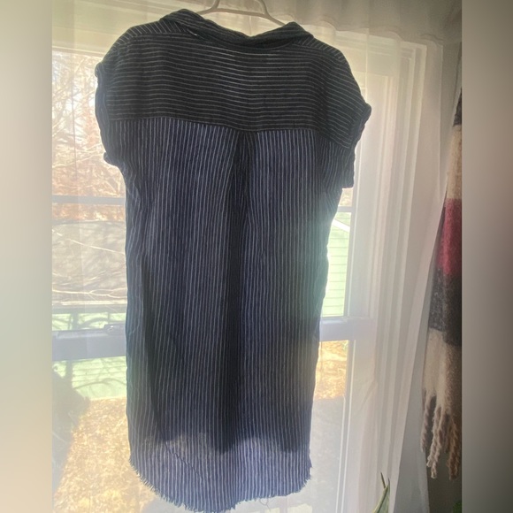 High-low Striped Dress with Pockets - Picture 3 of 4